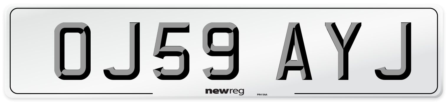 OJ59 AYJ Number Plate from New Reg